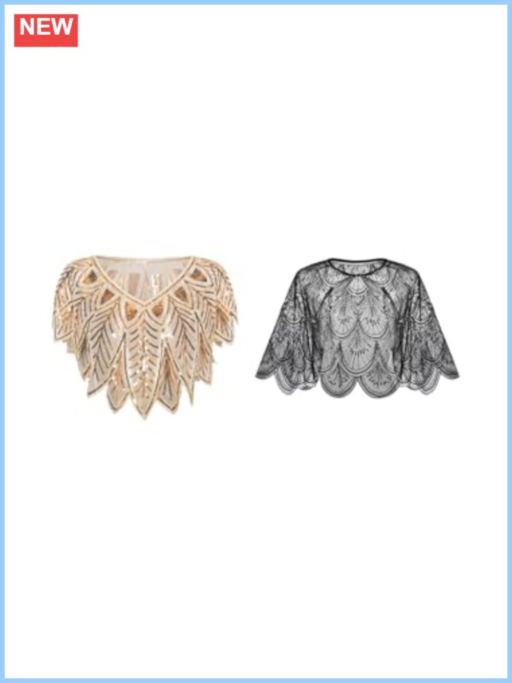 Beaded Sequin Evening Shawl Wrap Cape for 1920s Formal Party Dress